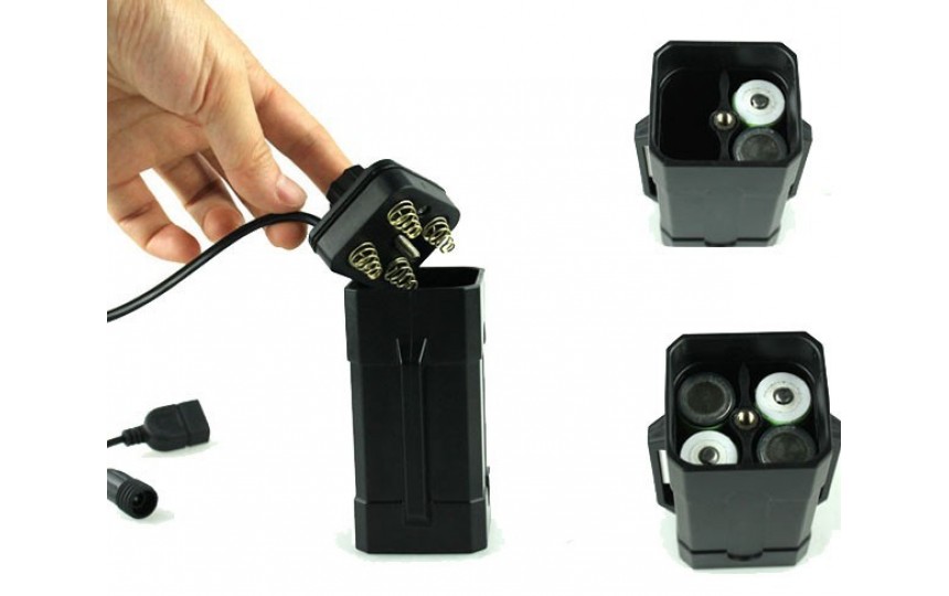 Аккумуляторный кейс для велофары (Battery case) 4x18650